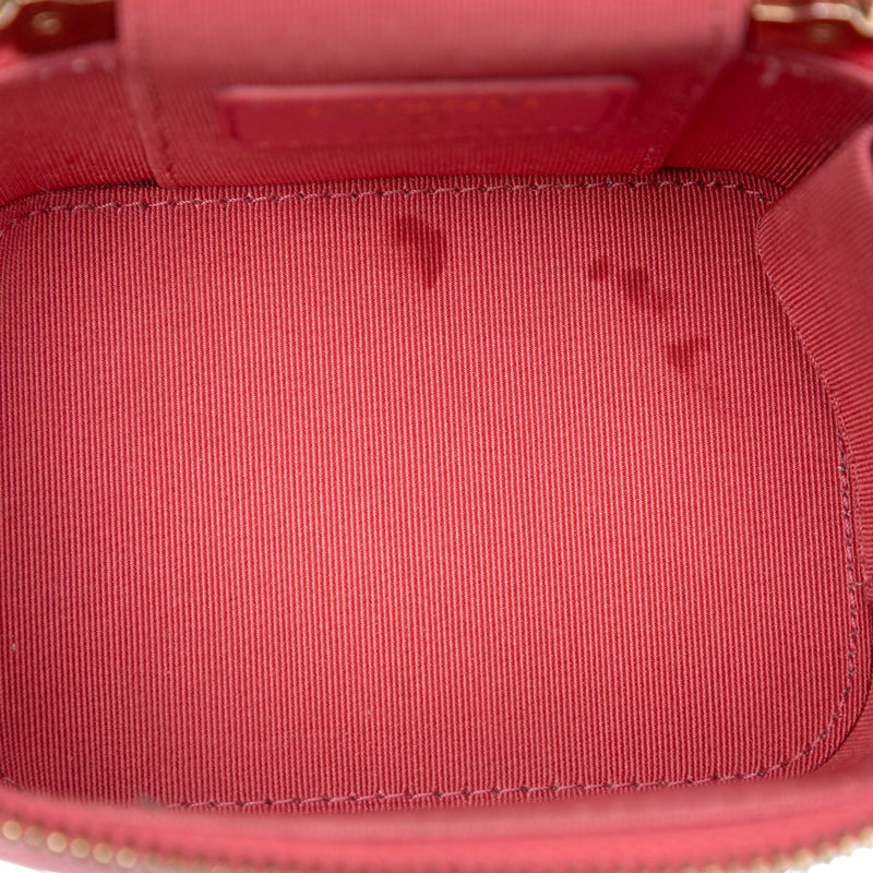 Mini Quilted Lambskin Top Handle Vanity Case With Chain - Image 4