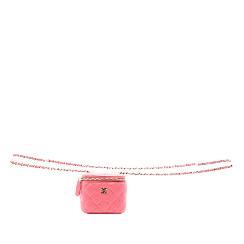 Mini Quilted Lambskin Top Handle Vanity Case With Chain - Image 7
