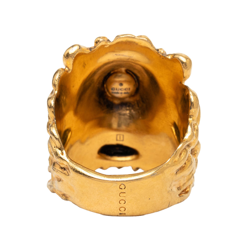 Gold Plated Lion Head Ring - Image 3