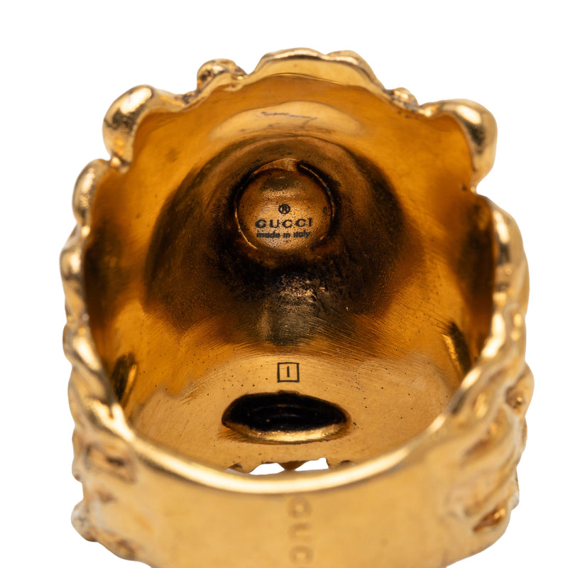 Gold Plated Lion Head Ring - Image 4
