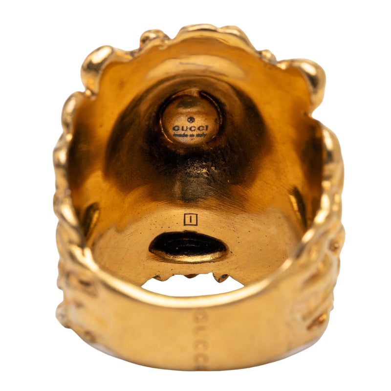 Gold Plated Lion Head Ring - Image 5
