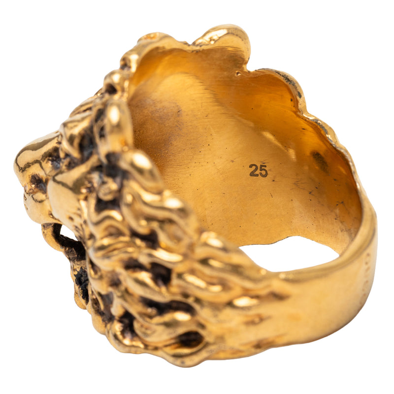 Gold Plated Lion Head Ring - Image 6