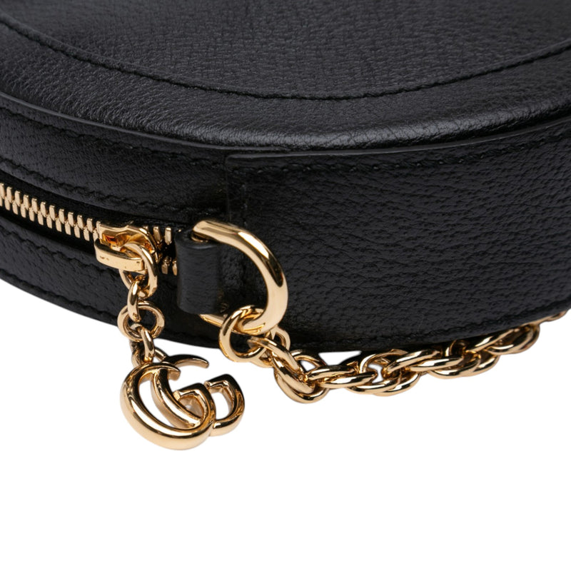Mini Leather Ophidia Round Crossbody - Image 7