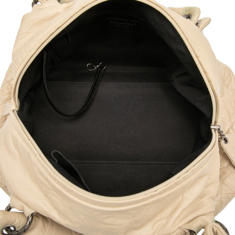 CC Quilted Aged Calfskin Coco Rider Bowling Bag - Image 4