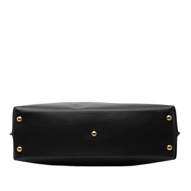 Bicolor Canvas and Leather Cabas Tote - Image 3