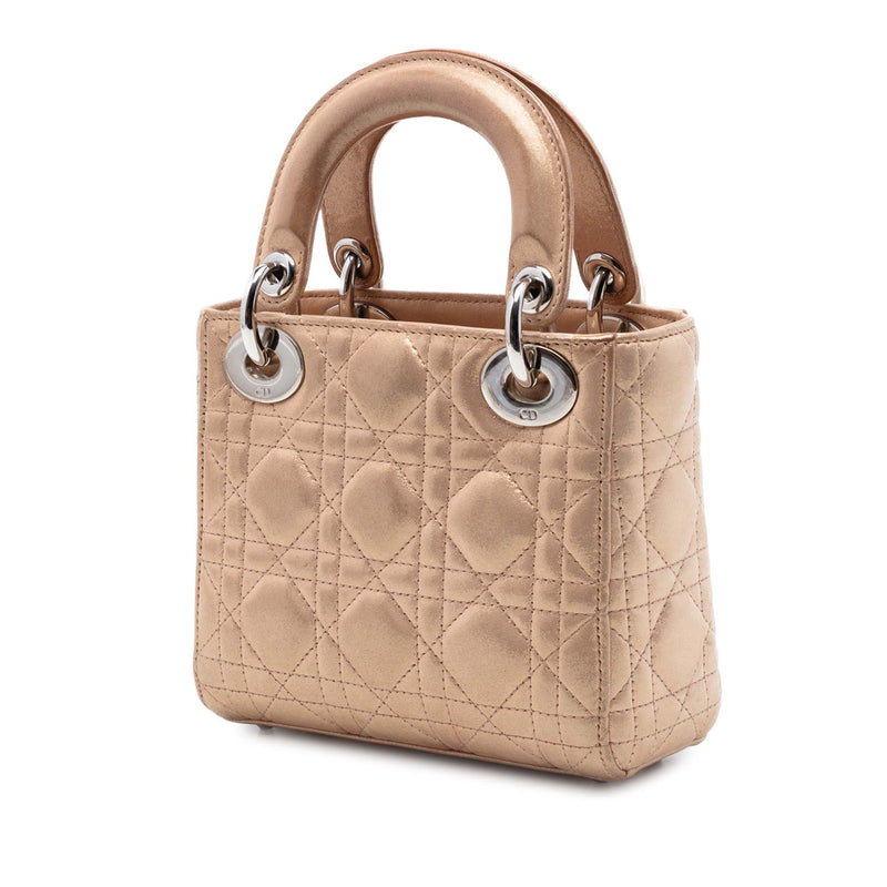 Mini Iridescent Lambskin Cannage Lady Dior - Image 2
