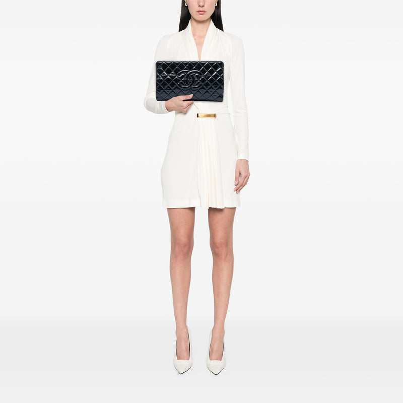 CC Quilted Patent Timeless Clutch - Image 6