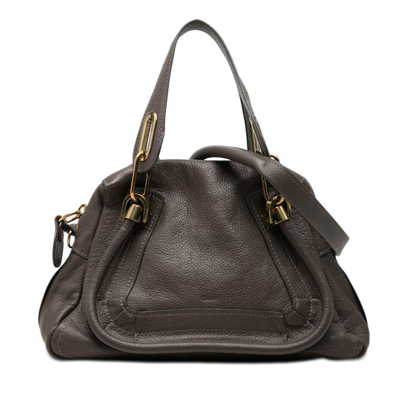 Small Pebbled Leather Paraty Satchel - Image 1