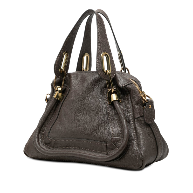 Small Pebbled Leather Paraty Satchel - Image 2