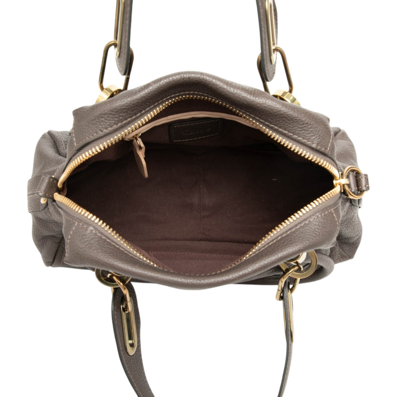 Small Pebbled Leather Paraty Satchel - Image 4