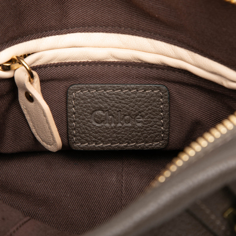 Small Pebbled Leather Paraty Satchel - Image 5