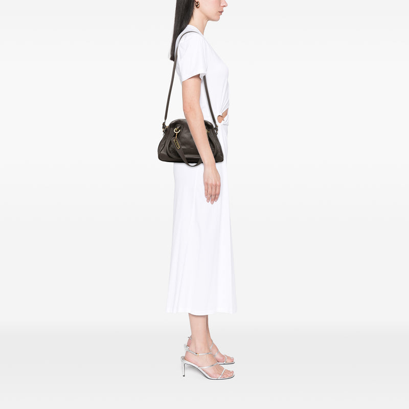 Small Pebbled Leather Paraty Satchel - Image 6