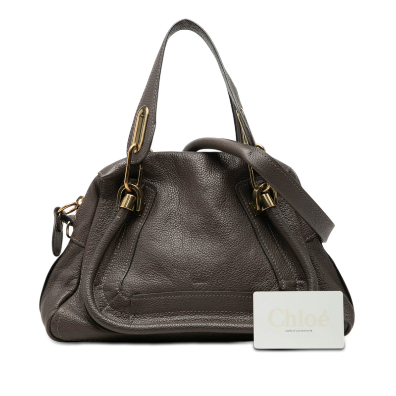 Small Pebbled Leather Paraty Satchel - Image 7
