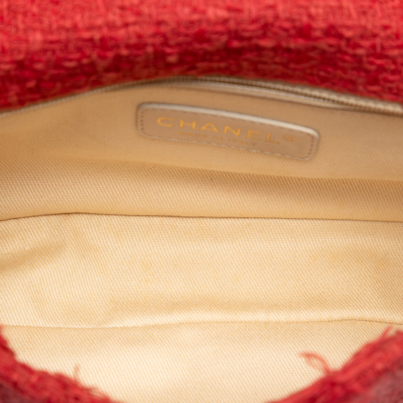 Medium Tweed Diamond Stitch Nature Flap - Image 4