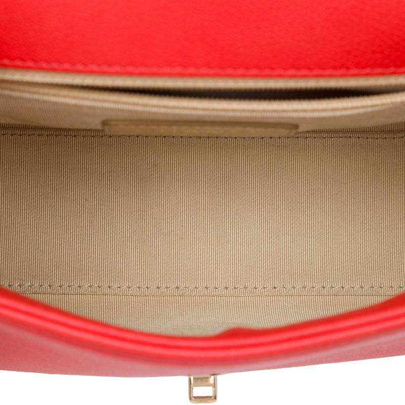 Small Quilted Grained Calfskin Label Click Flap - Image 4