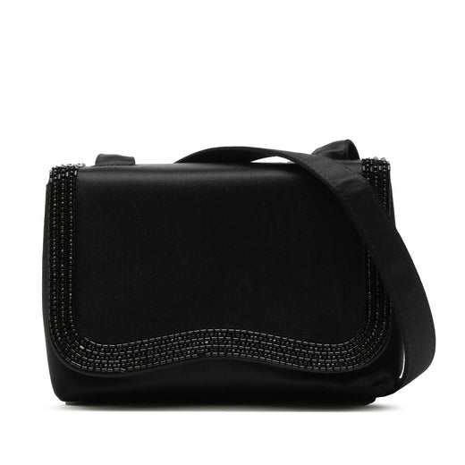 Mini Satin Beaded Flap Crossbody - Image 1