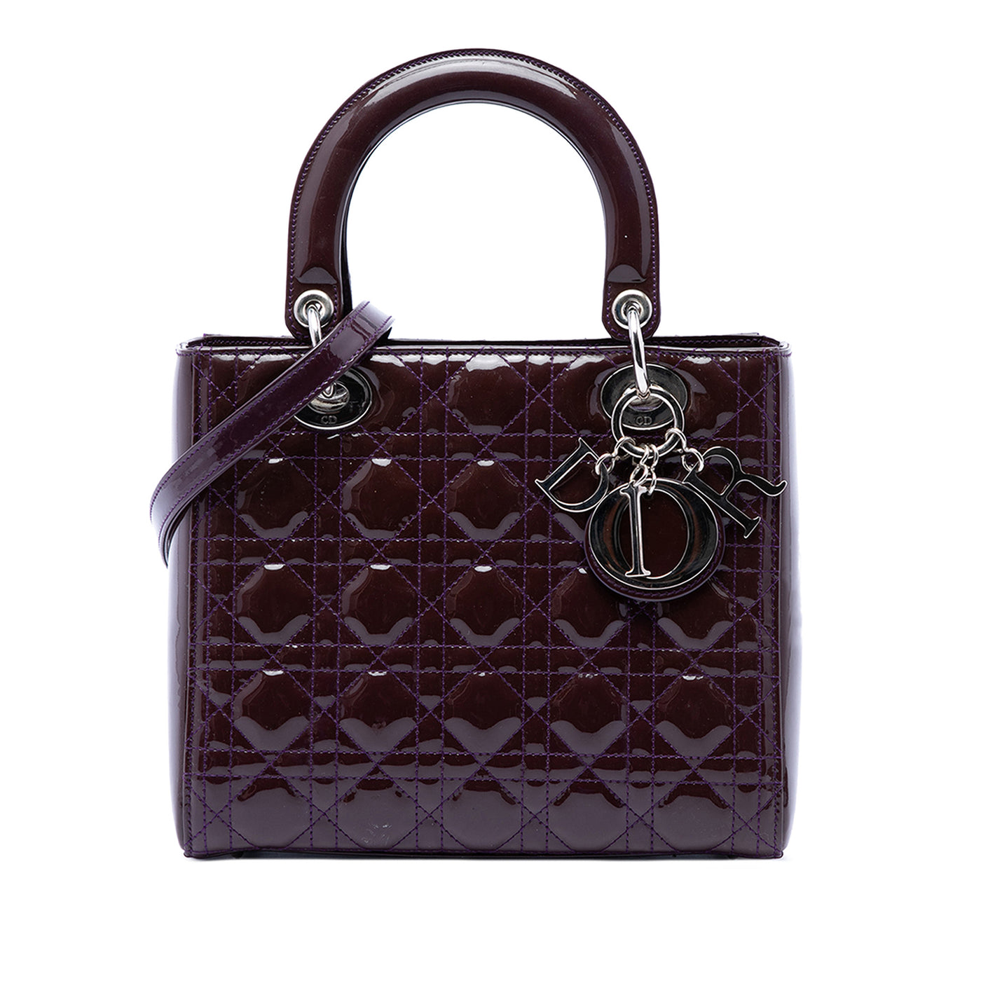 Medium Patent Cannage Lady Dior - Image 1