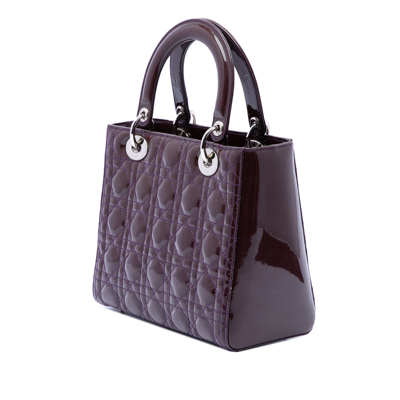 Medium Patent Cannage Lady Dior - Image 2