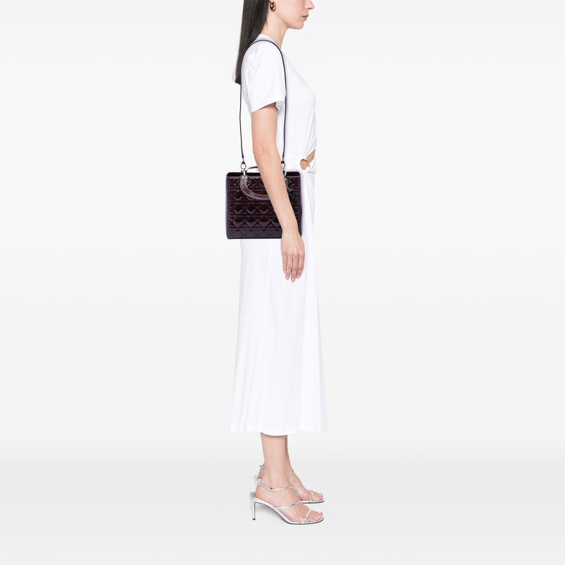 Medium Patent Cannage Lady Dior - Image 6
