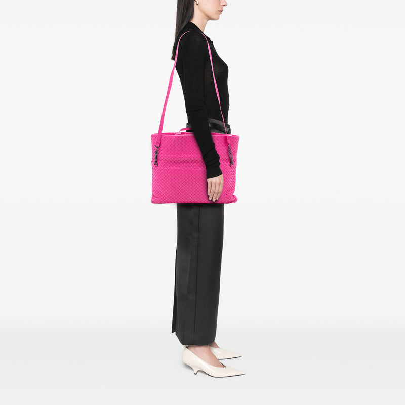 Nappa Intrecciato Fold Over Tote - Image 7