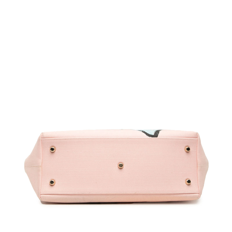 Limited Edition Medium Canvas Floral Printed Diorissimo Satchel - Image 3
