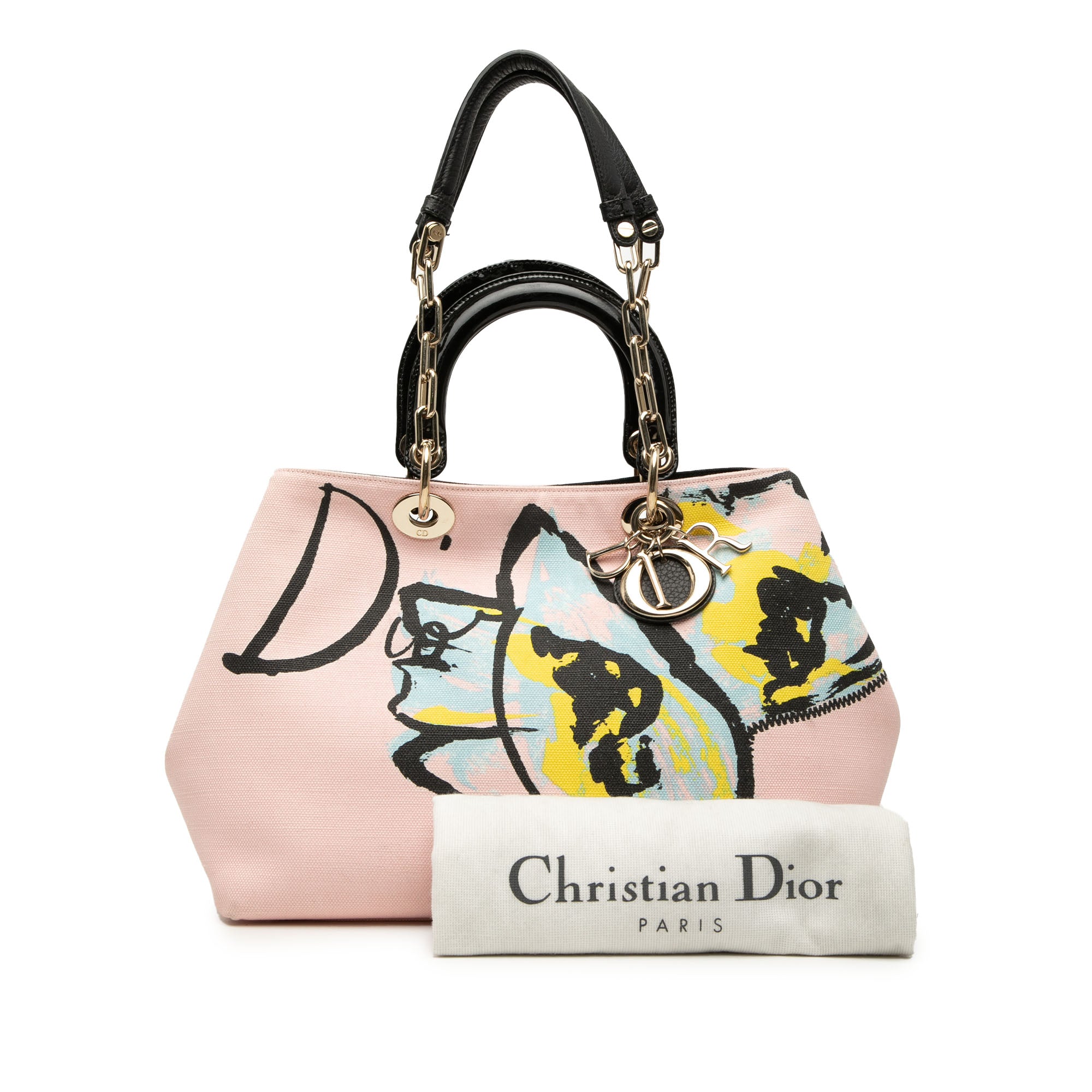 Limited Edition Medium Canvas Floral Printed Diorissimo Satchel - Image 8