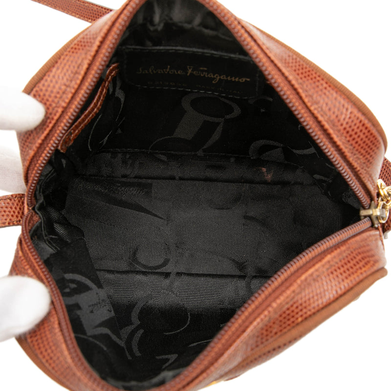 Lizard Embossed Leather Vara Crossbody - Image 4