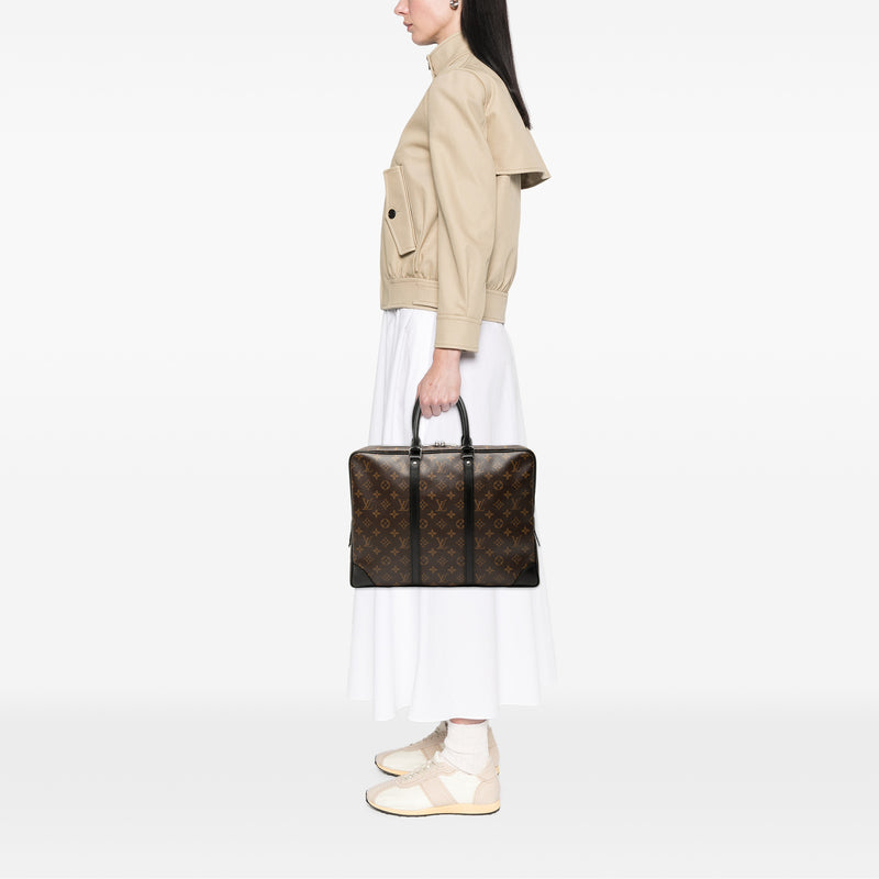 Monogram Macassar Porte Documents Voyage GM - Image 8