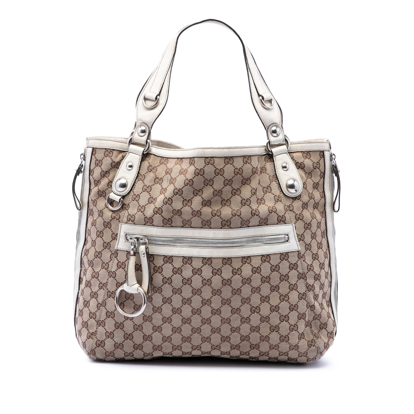 GG Canvas Icon Bit Zip Tote - Image 1