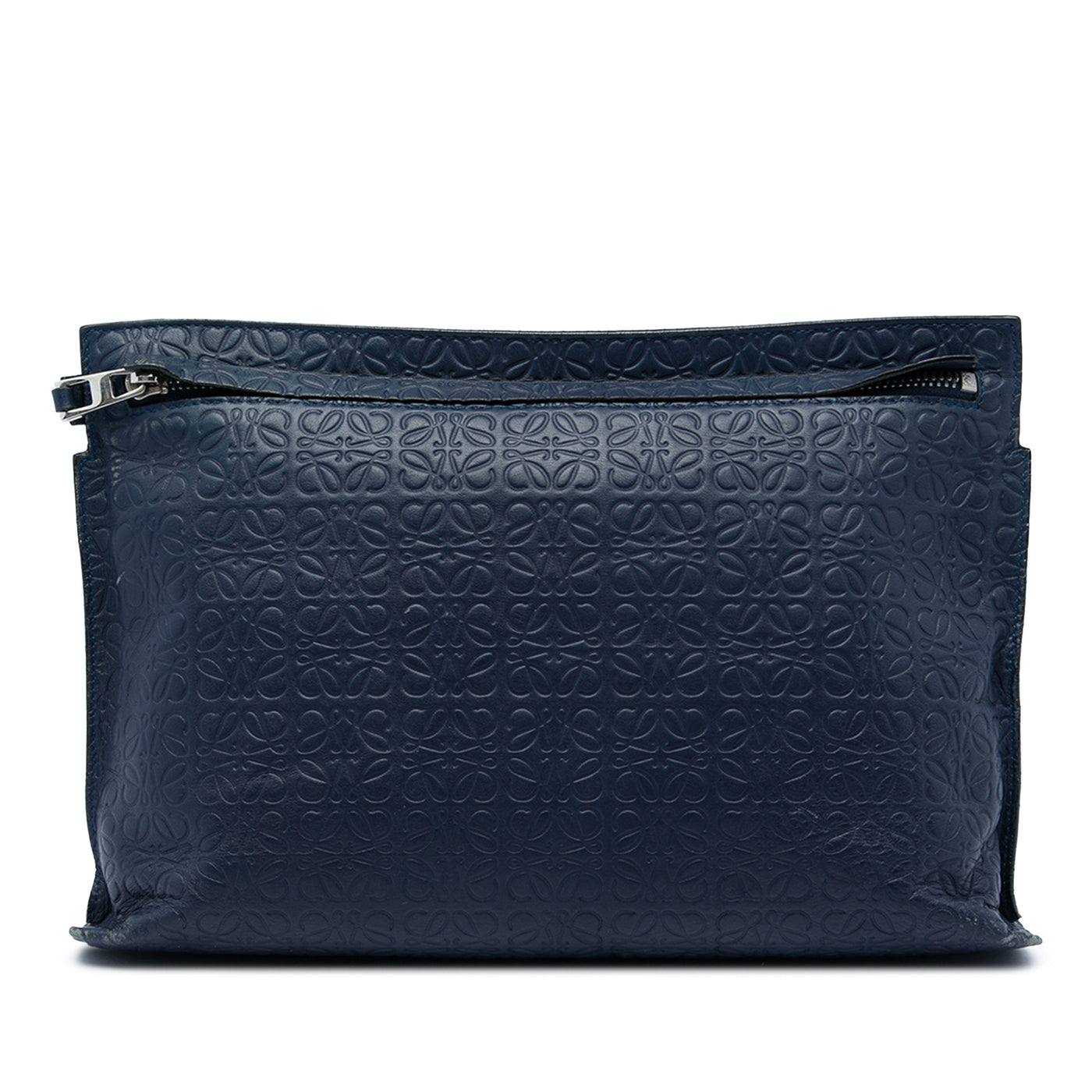 Embossed Anagram Leather Repeat T Clutch - Image 1