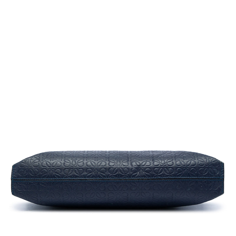 Embossed Anagram Leather Repeat T Clutch - Image 3