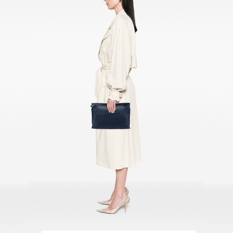 Embossed Anagram Leather Repeat T Clutch - Image 5
