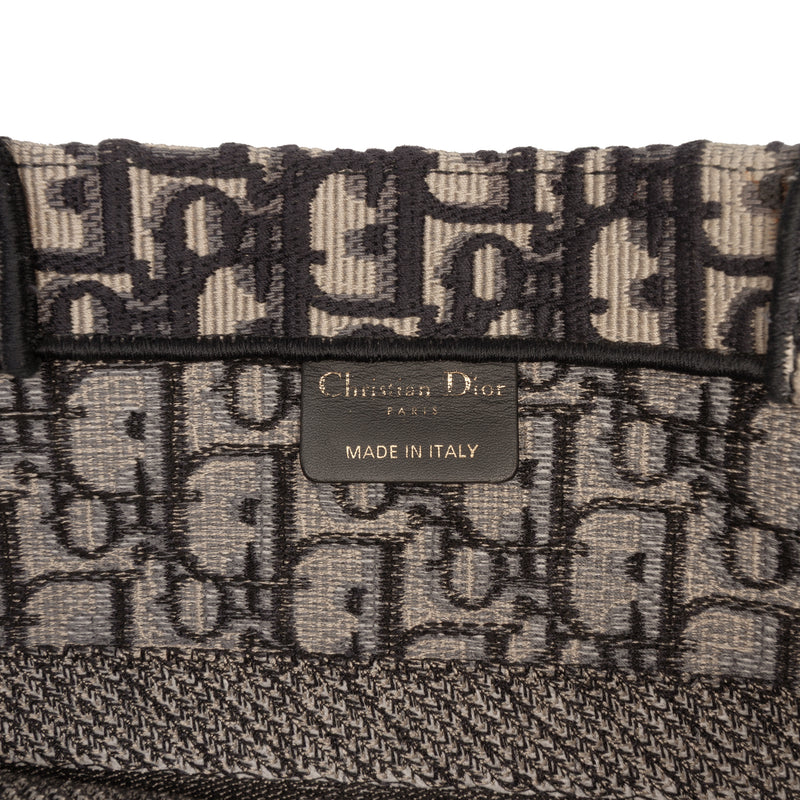 Medium Oblique Embroidered Canvas Book Tote - Image 5