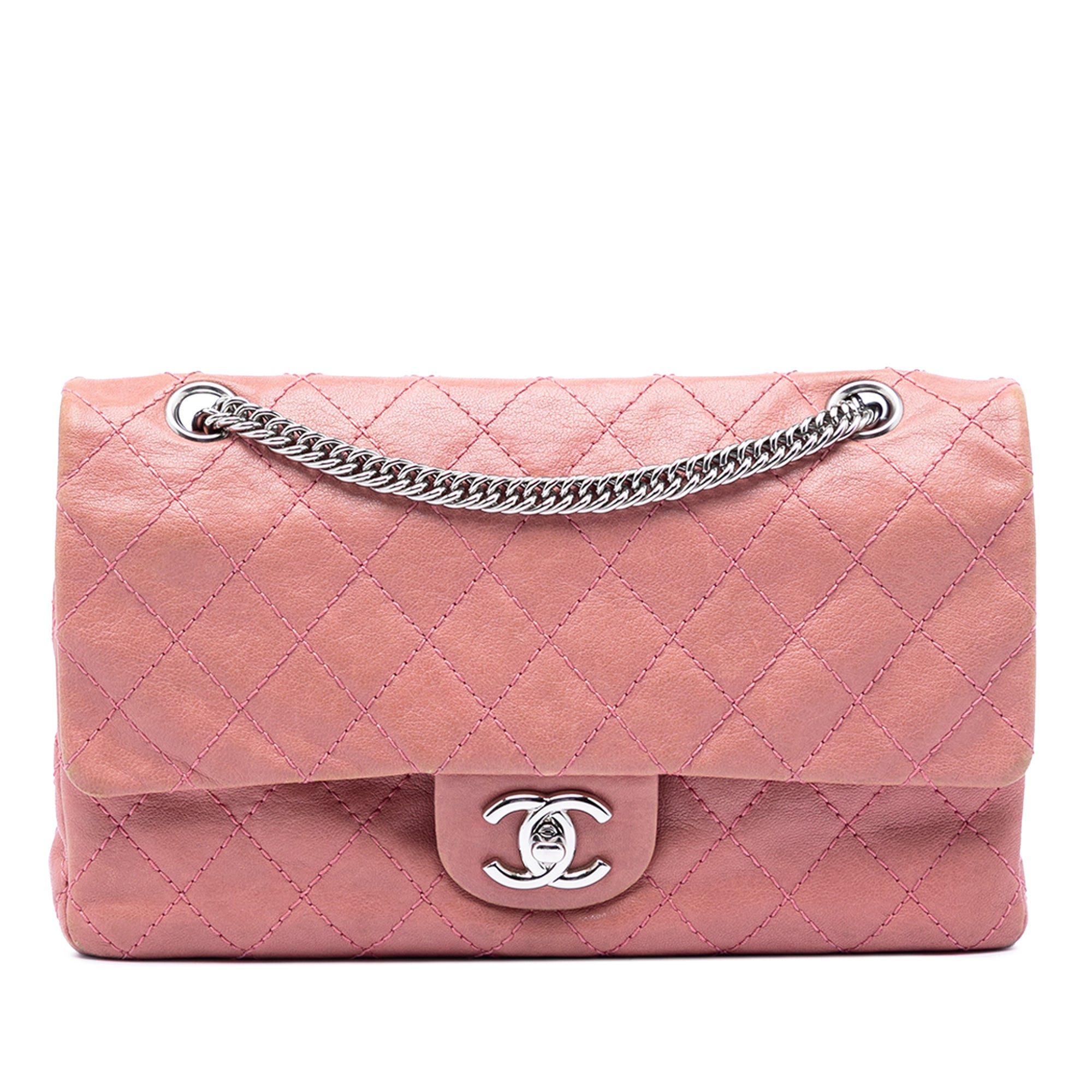 Medium Classic Washed Lambskin Bijoux Chain Double Flap - Image 1