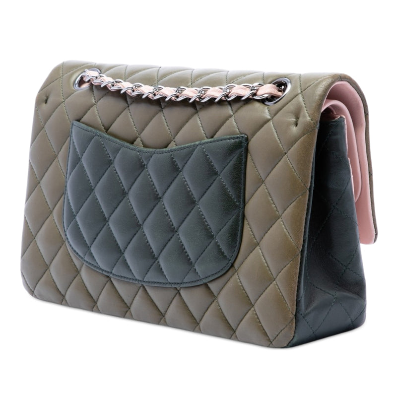 Medium Classic Tricolor Lambskin Double Flap - Image 2