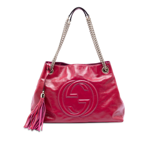 Medium Patent Soho Chain Tote - Image 1