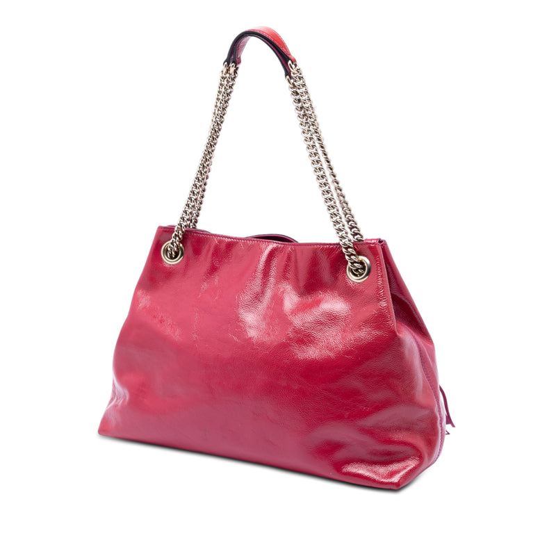 Medium Patent Soho Chain Tote - Image 2