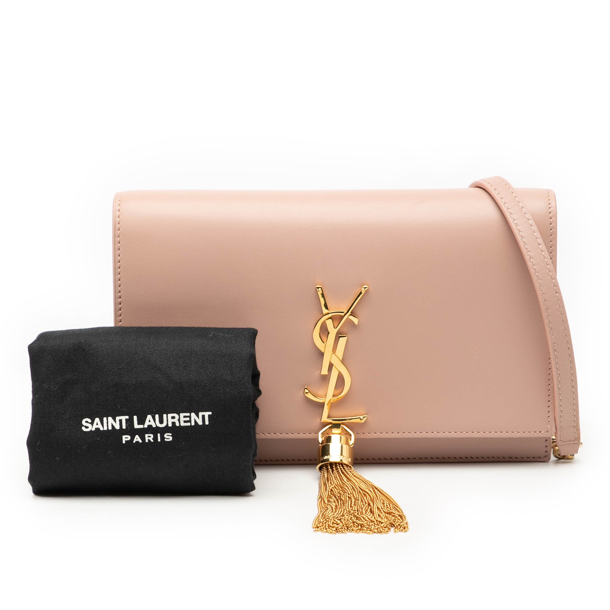 Smooth Calfskin Monogram Kate Tassel Wallet on Chain - Image 8