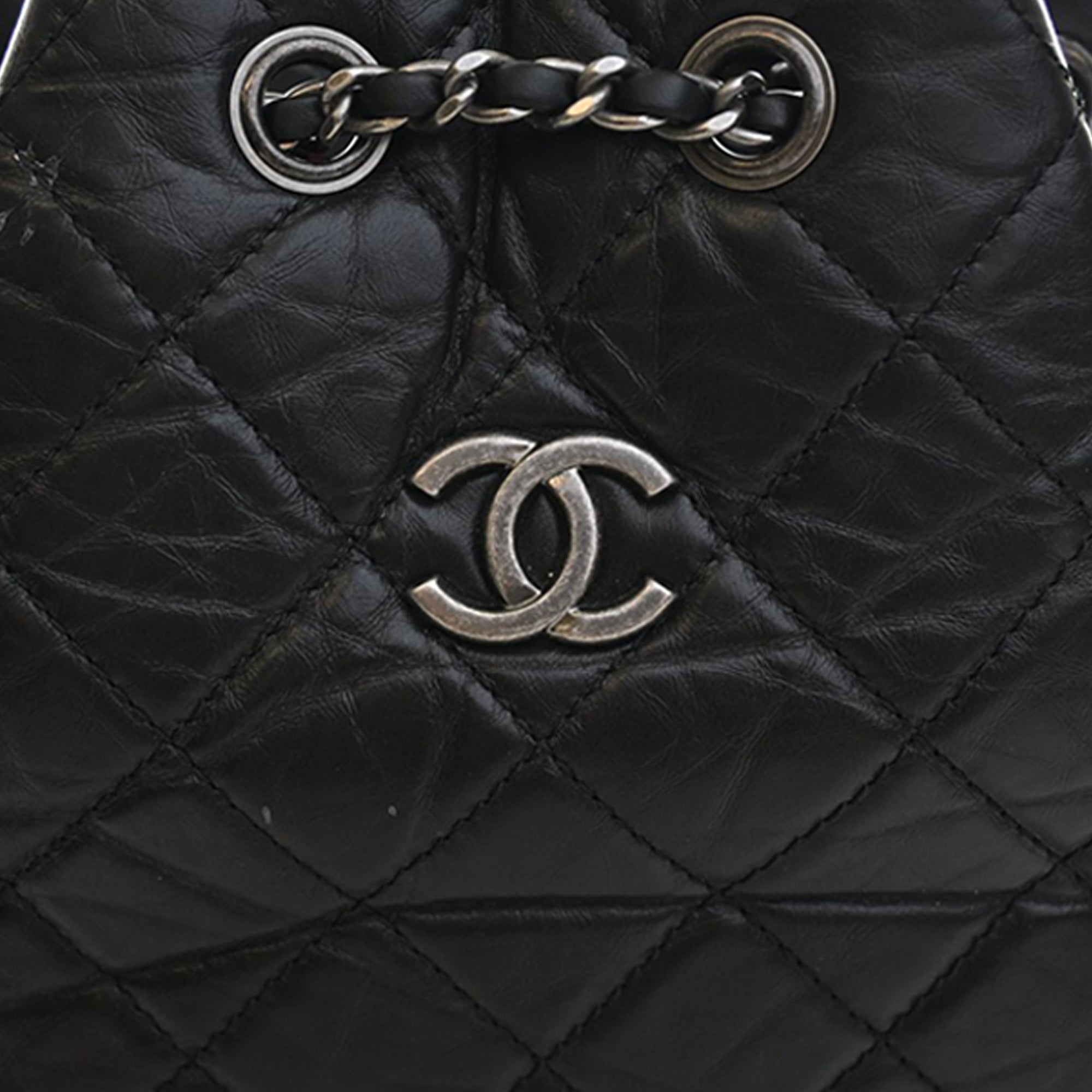 Small Quilted Aged Calfskin Gabrielle Backpack - Image 9