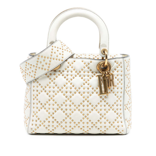 Medium Lambskin Cannage Studded Supple Lady Dior - Image 1