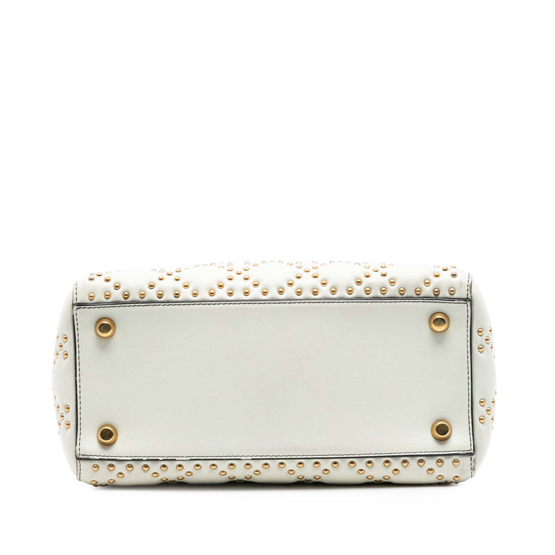 Medium Lambskin Cannage Studded Supple Lady Dior - Image 3