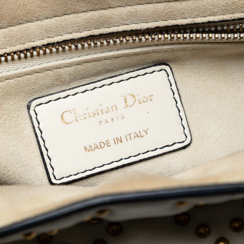 Medium Lambskin Cannage Studded Supple Lady Dior - Image 5