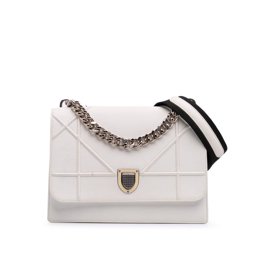 Large Grained Calfskin Diorama Satchel - Image 1