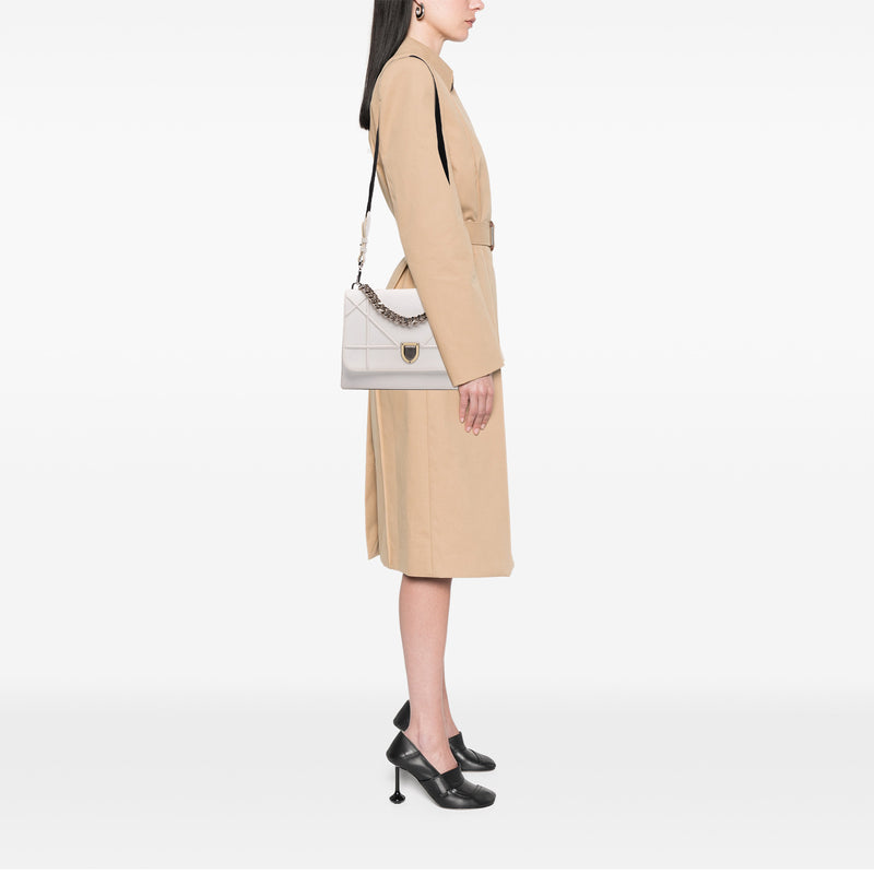 Large Grained Calfskin Diorama Satchel - Image 12