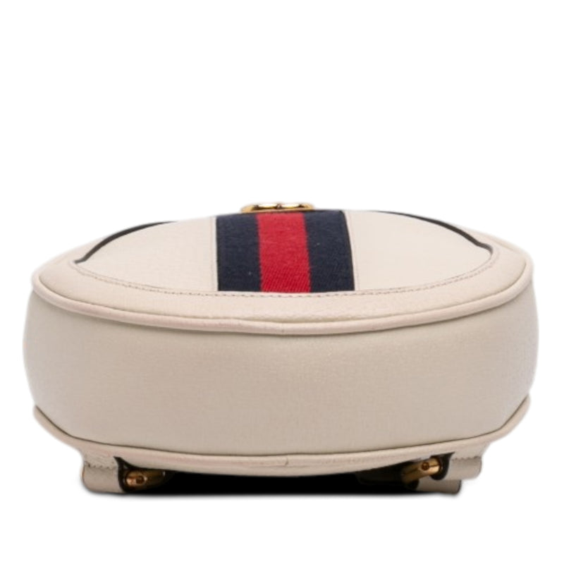 Mini Leather Round Ophidia Backpack - Image 3