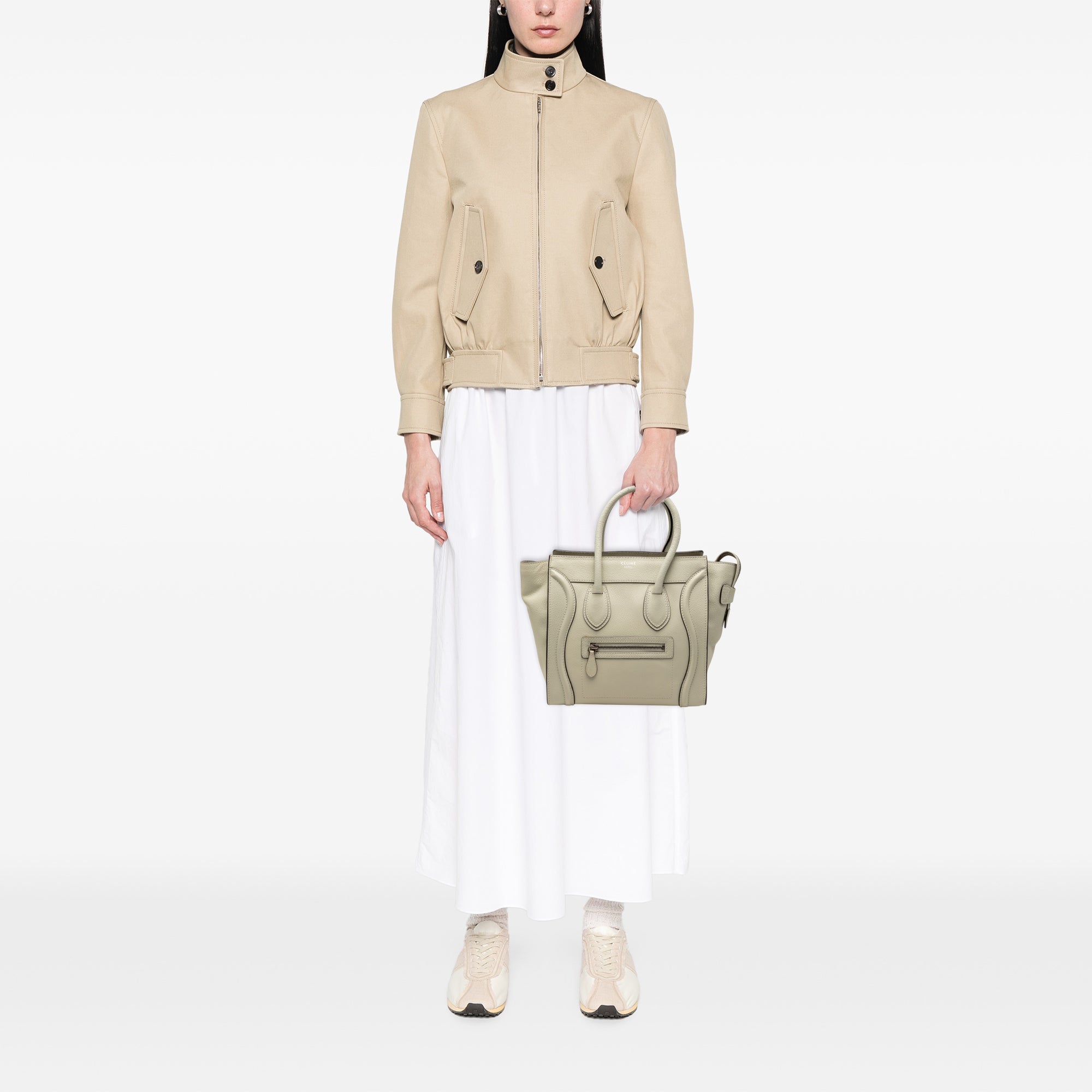 Micro Leather Luggage Tote - Image 7