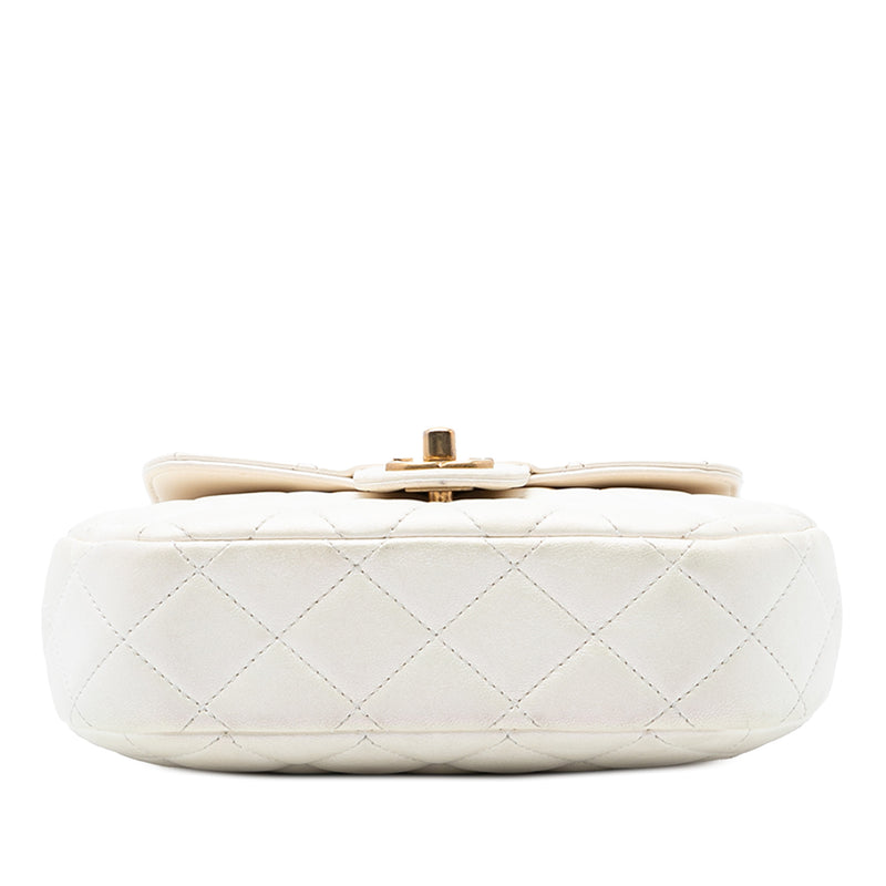CC Quilted Lambskin Top Handle Bag - Image 3