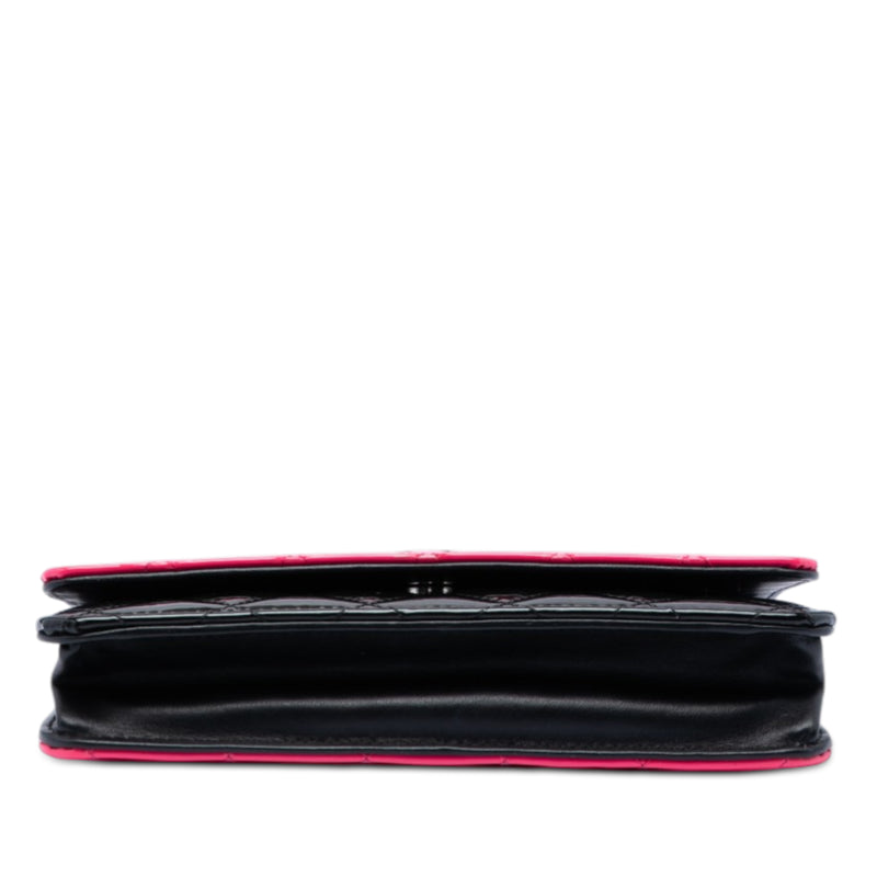 CC Bicolor Quilted Patent Wallet on Chain - Image 3