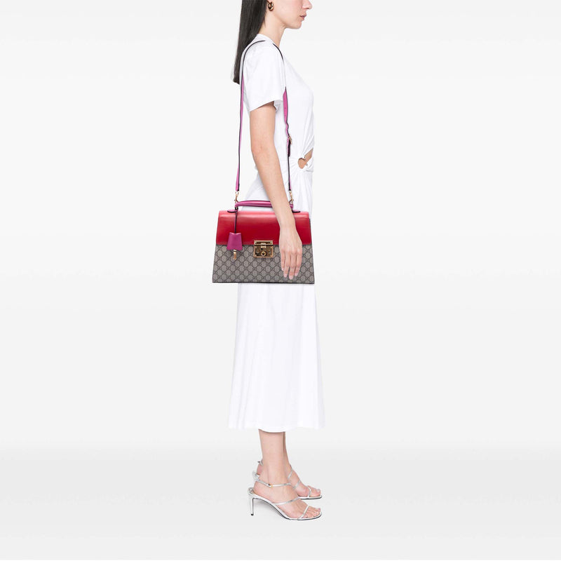 GG Supreme Padlock Top Handle Bag - Image 6