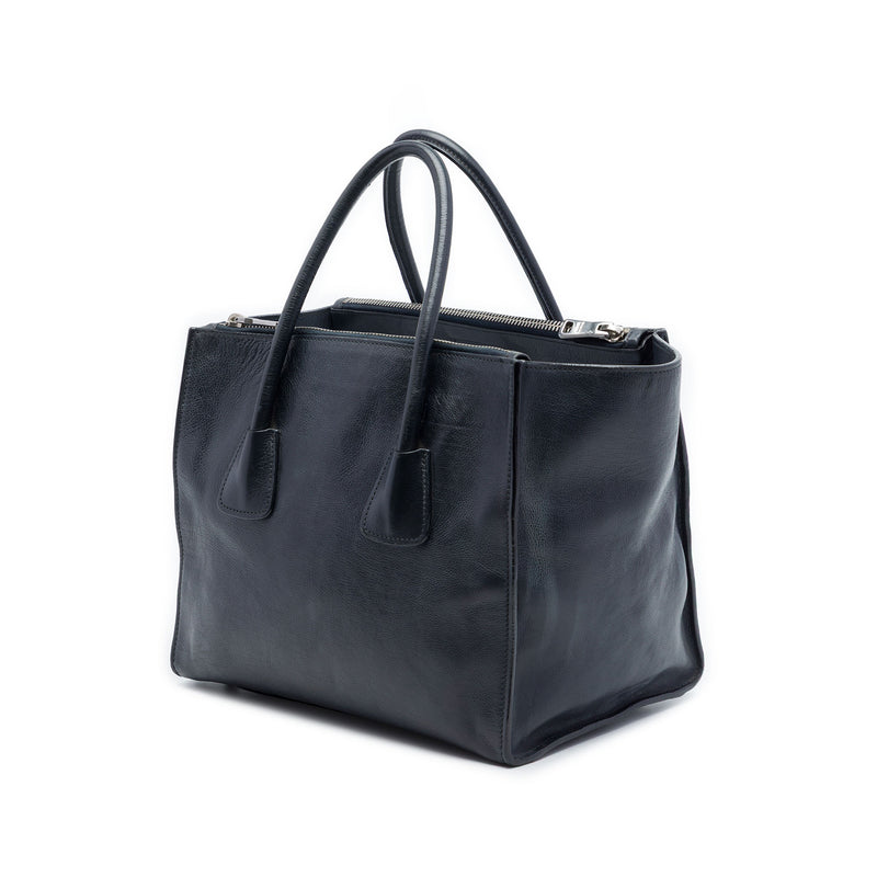 Glace Calf Twin Pocket Double Handle Satchel - Image 2